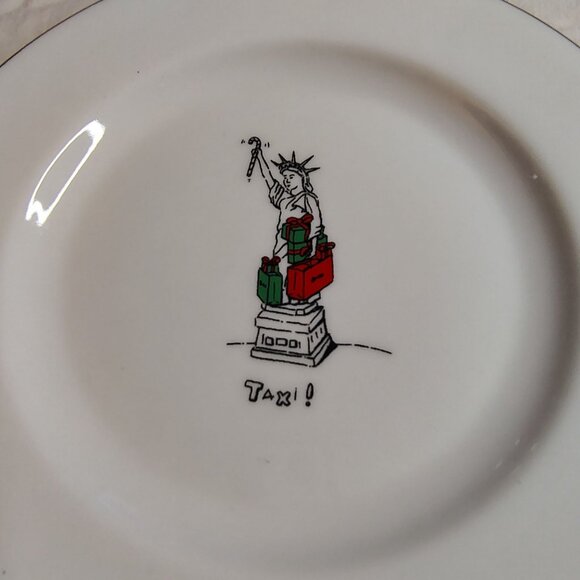 Merry Masterpieces American Collection Christmas Dessert 4 Plates Vintage 1999 - Picture 5 of 11
